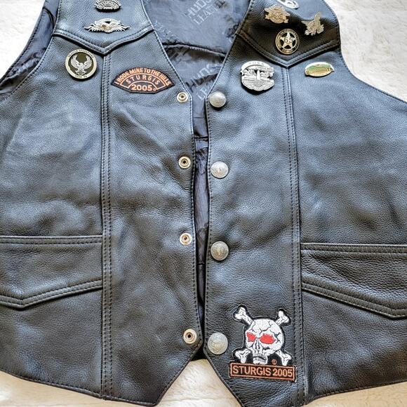 Hudson Leather Mens Vintage 2005 Sturgis Harley Davidson - Picture 7 of 10